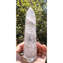 Ponta de Quartzo Branco/ Inclusão de Arco-Íris