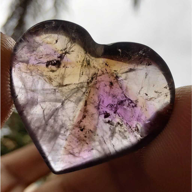 Coração de Ametrino Polido