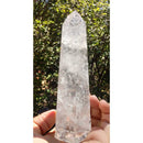 Ponta de Quartzo Branco/ Inclusão de Arco-Íris