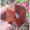 Boné Ponta de Aurelite Vermelho Semi Polida