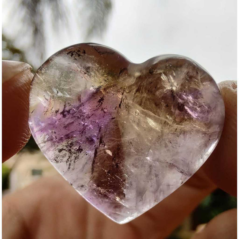 Coração de Ametrino Polido