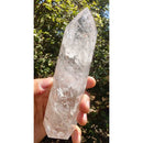 Ponta de Quartzo Branco/ Inclusão de Arco-Íris