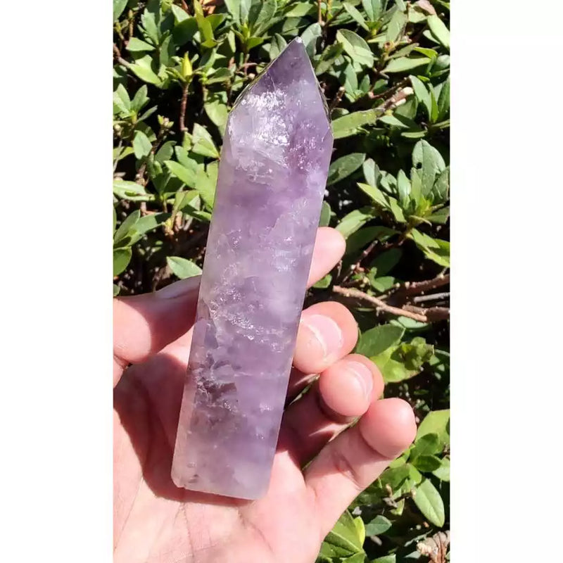 Bi-Color Amethyst Obelisk 2x2x11cm 162g