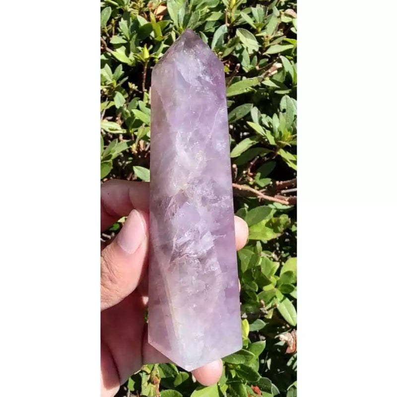 Bi-Color Amethyst Obelisk 2x2x11cm 162g