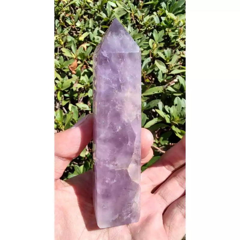 Bi-Color Amethyst Obelisk 2x2x11cm 162g