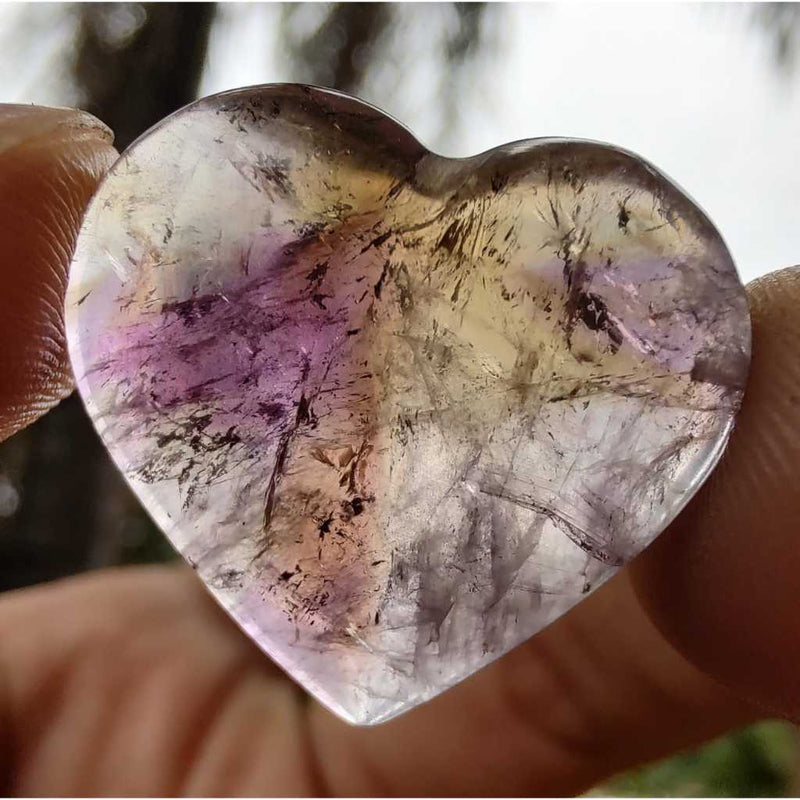 Coração de Ametrino Polido