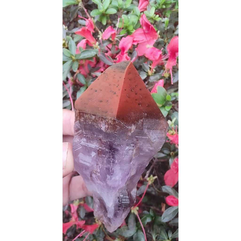 Boné Ponta de Aurelite Vermelho Semi Polida