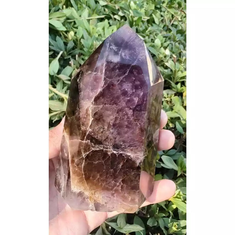 Super Seven Amethyst Obelisk 4x6x11cm 540g